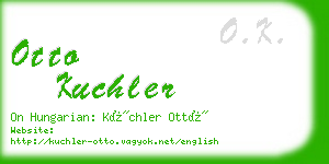 otto kuchler business card